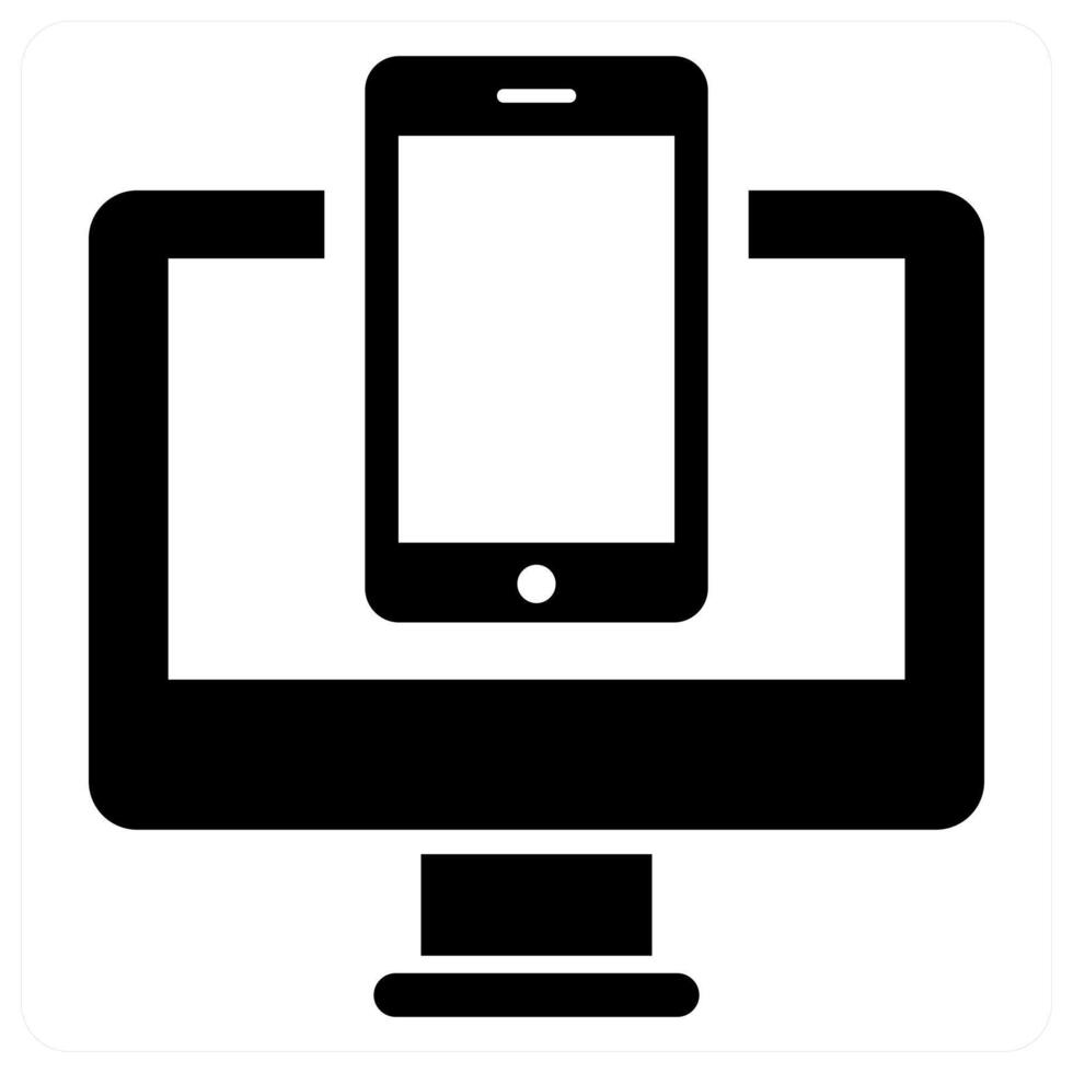 Devices icon concept in black color vector