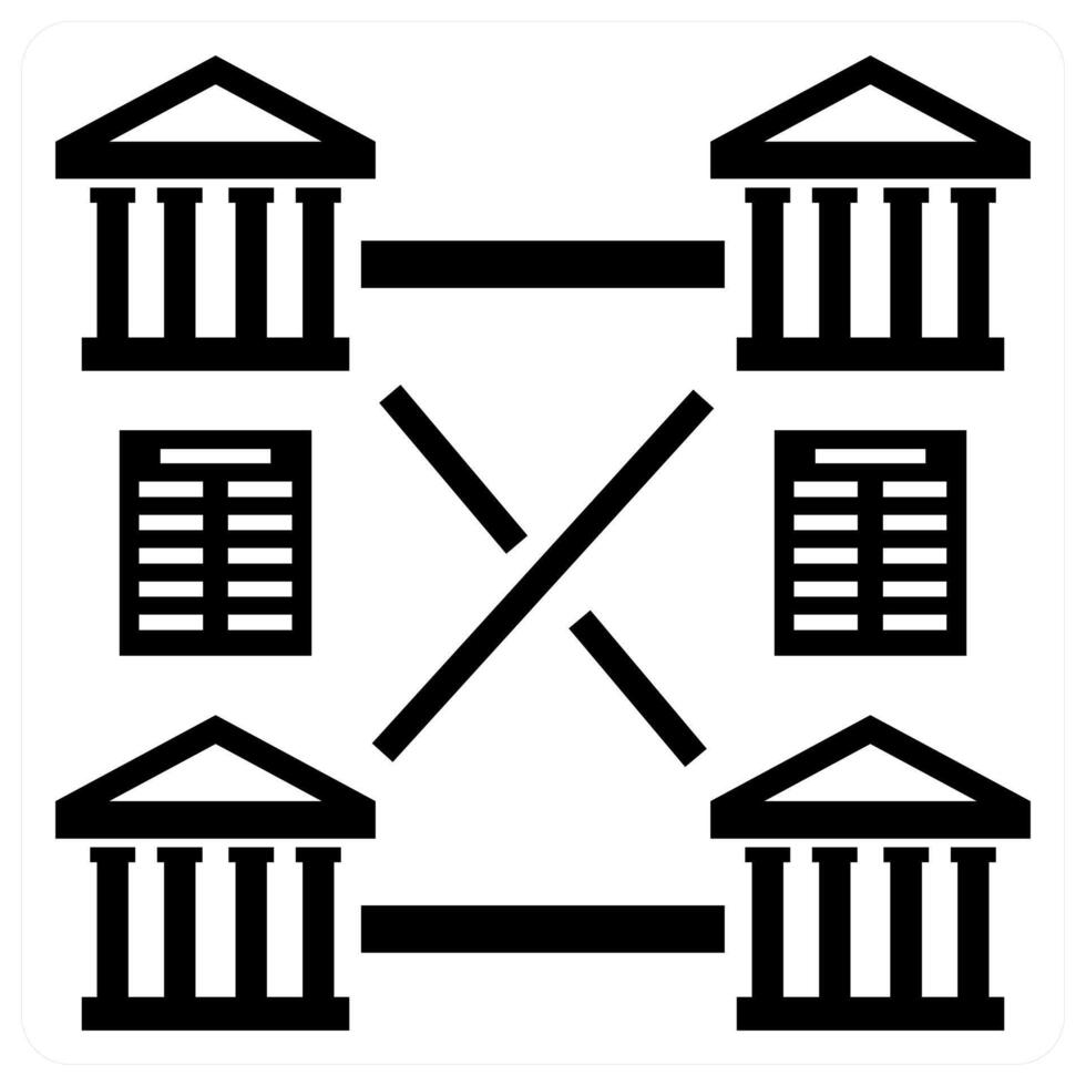 Distributed Ledger icon concept in black color vector