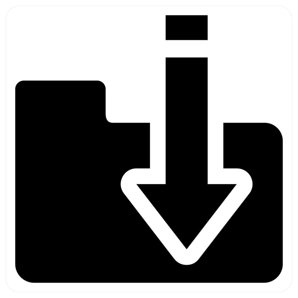 Download Folder and folder in black color vector
