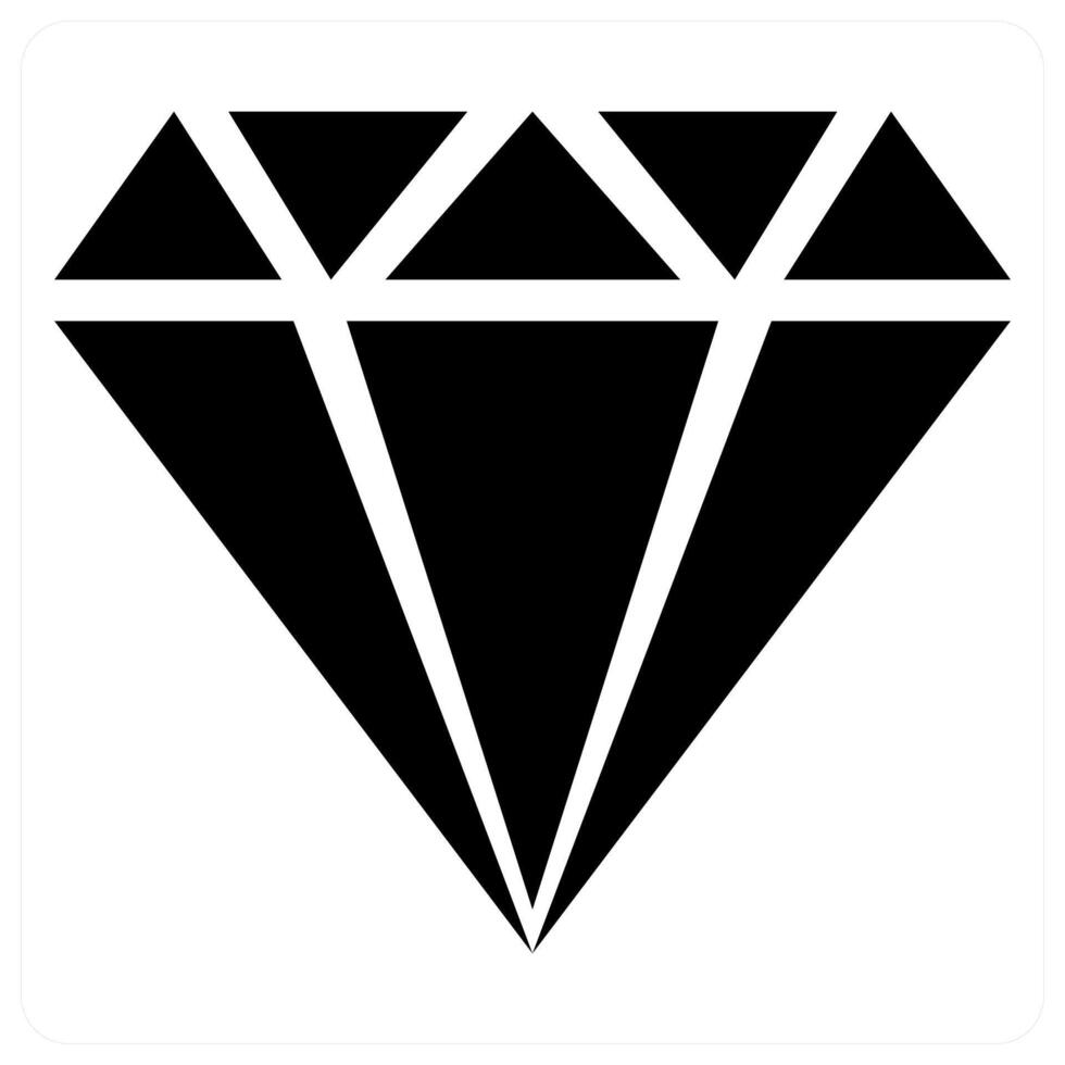 Diamond icon concept in black color vector