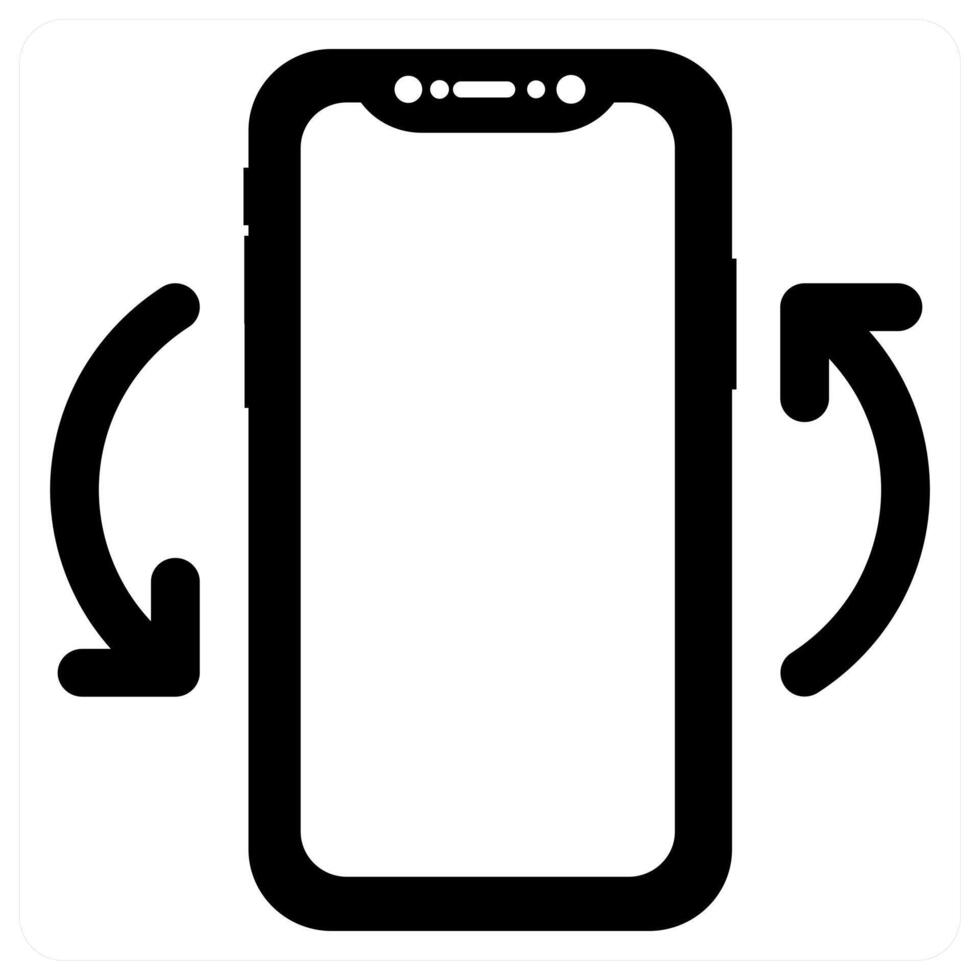 Device Rotation icon concept in black color vector