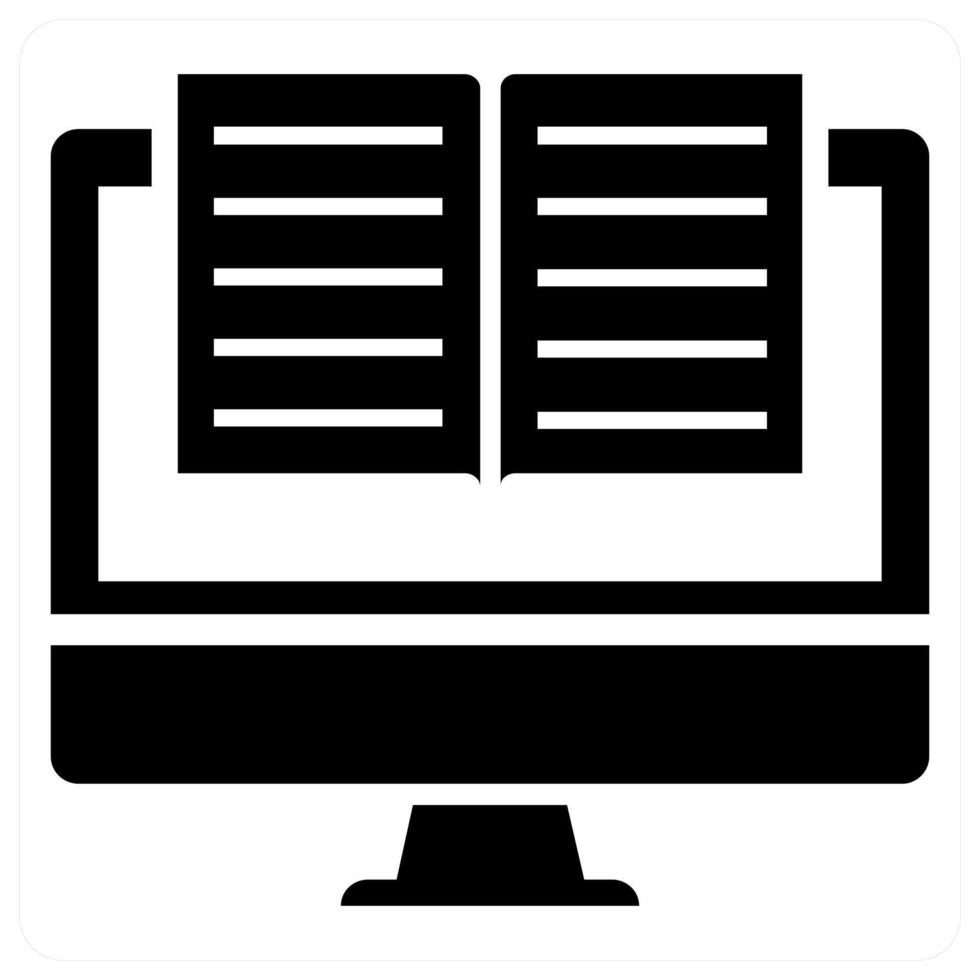 E Books icon concept in black color vector