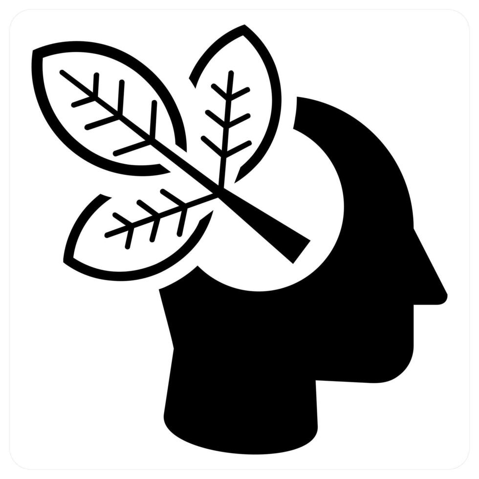 Eco Mind icon concept in black color vector