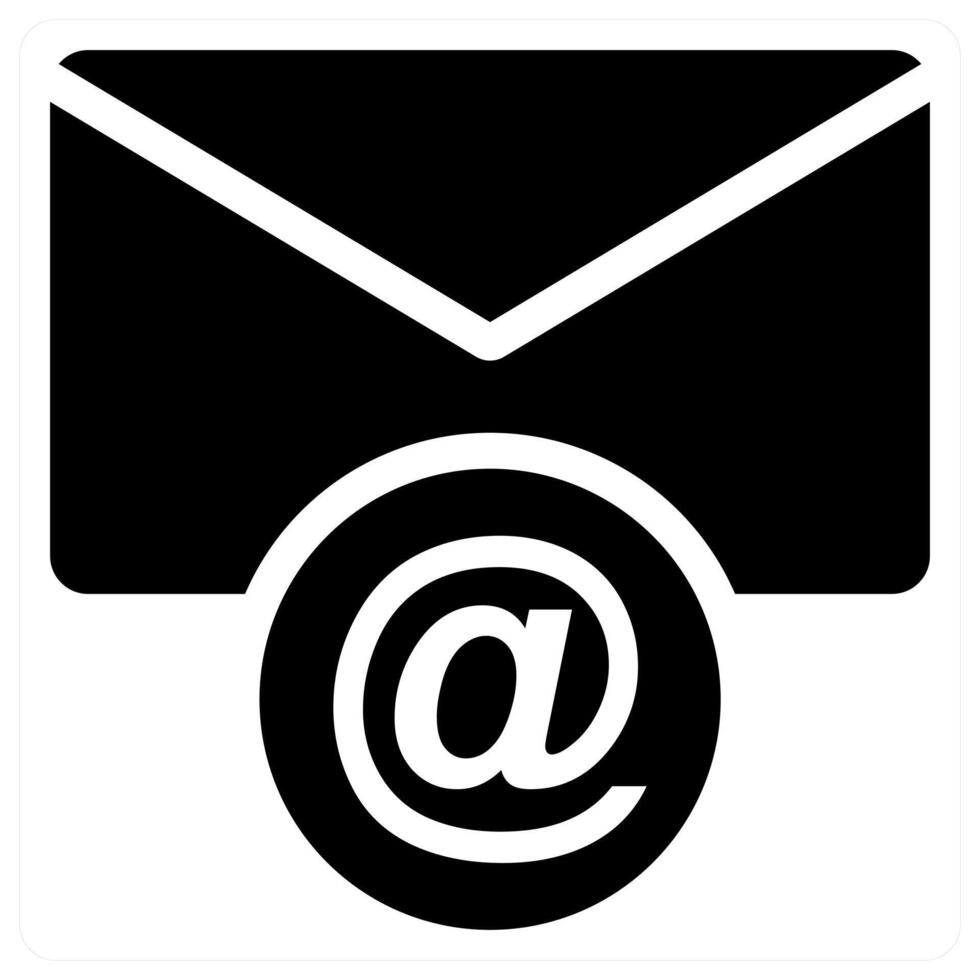 Email and message concept in black color vector