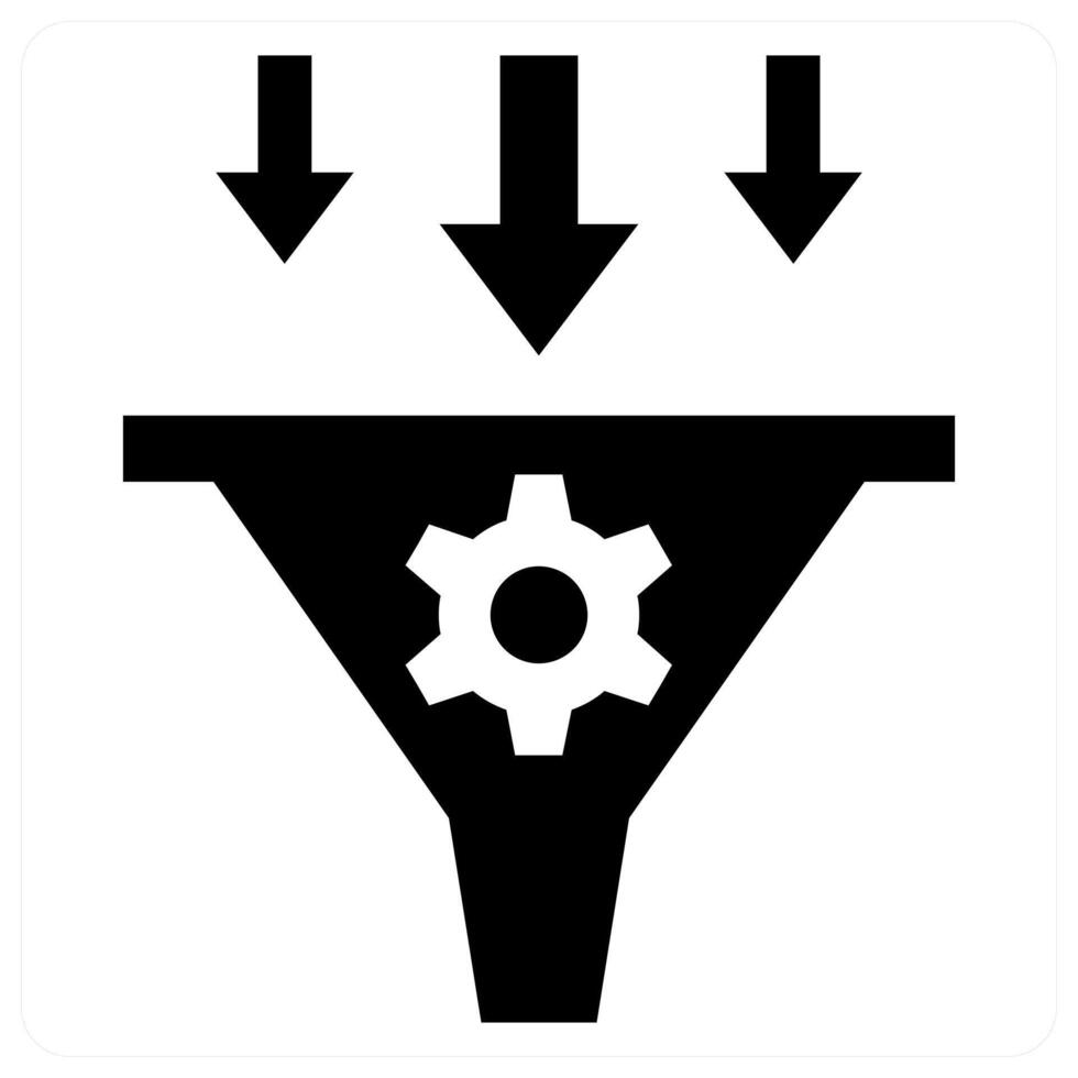 Filtration icon concept in black color vector