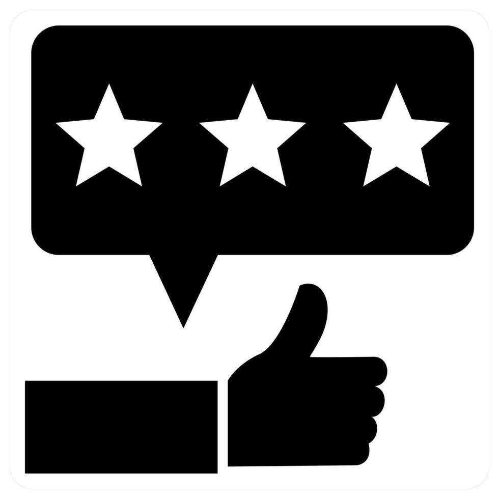 Feedback and reviews icon concept in black color vector