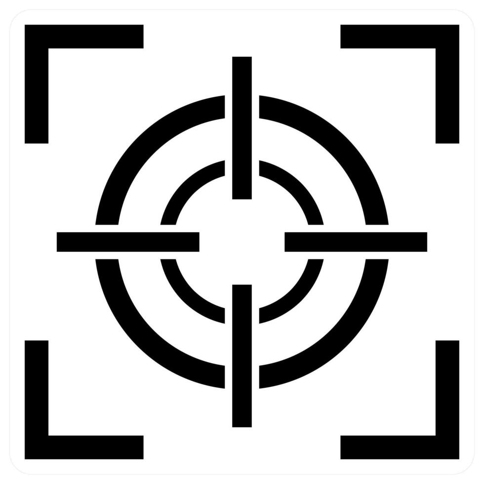 Focus icon concept in black color vector