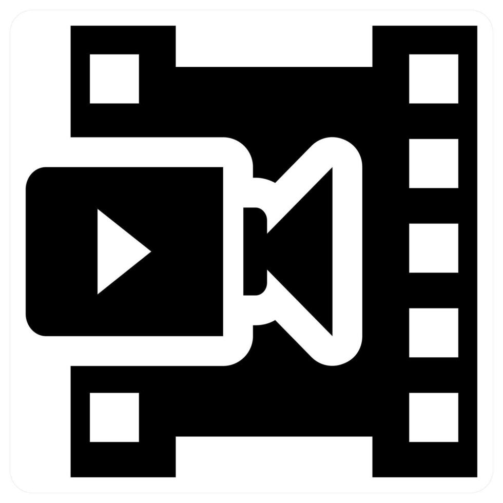 Film icon concept in black color vector