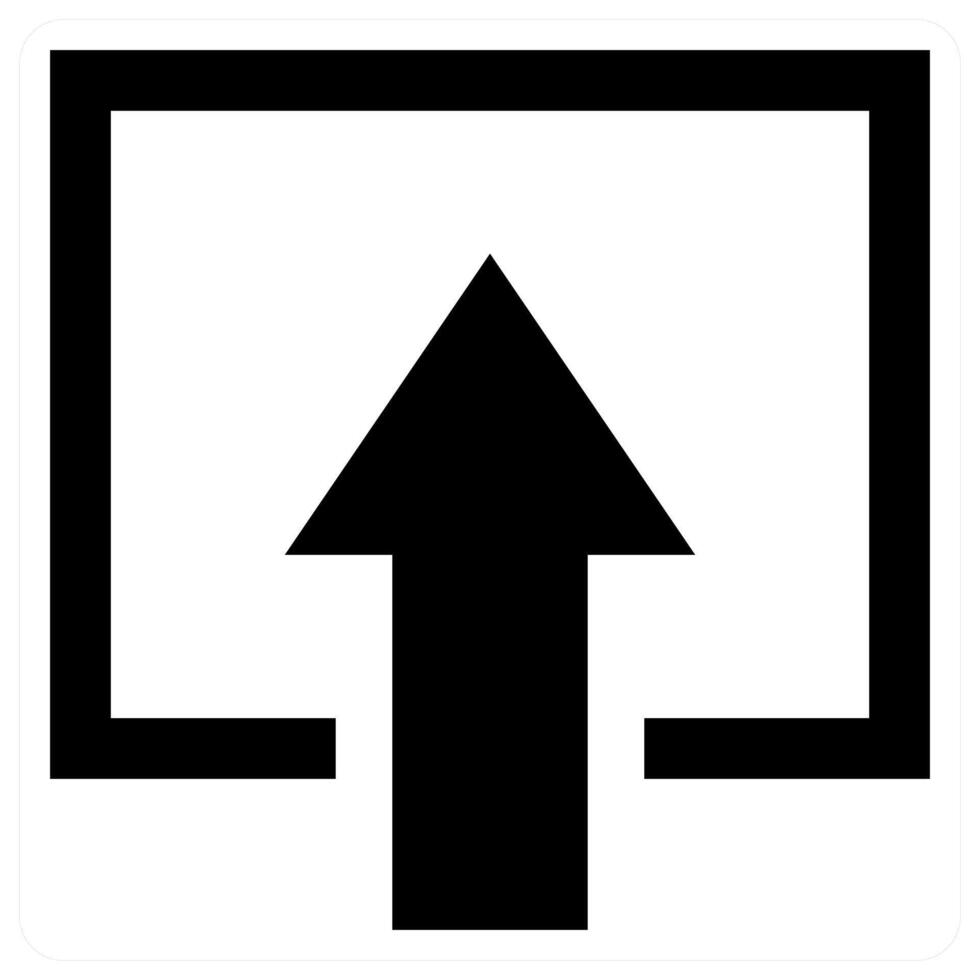 File Upload icon in black color vector