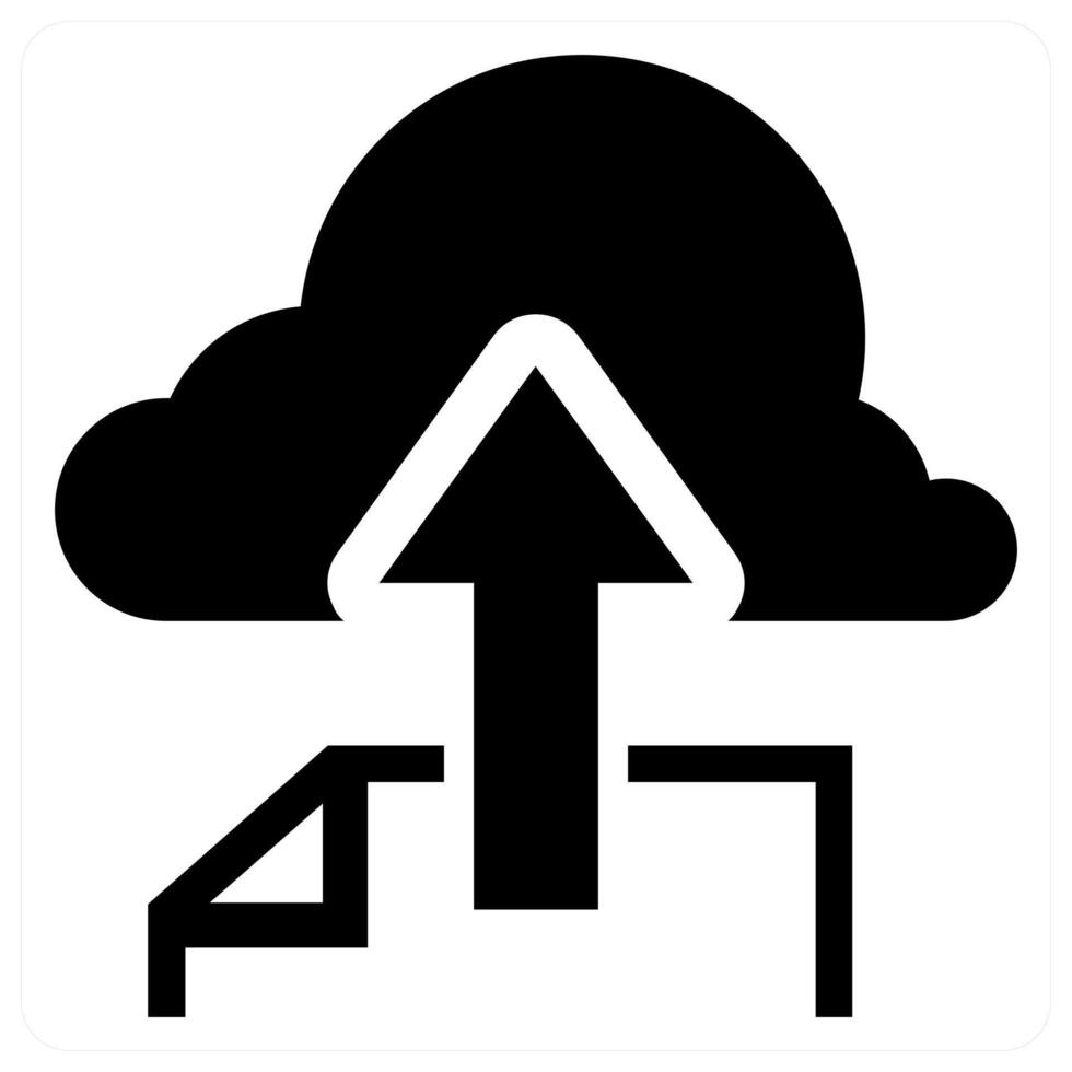 File Storage concept in black color vector