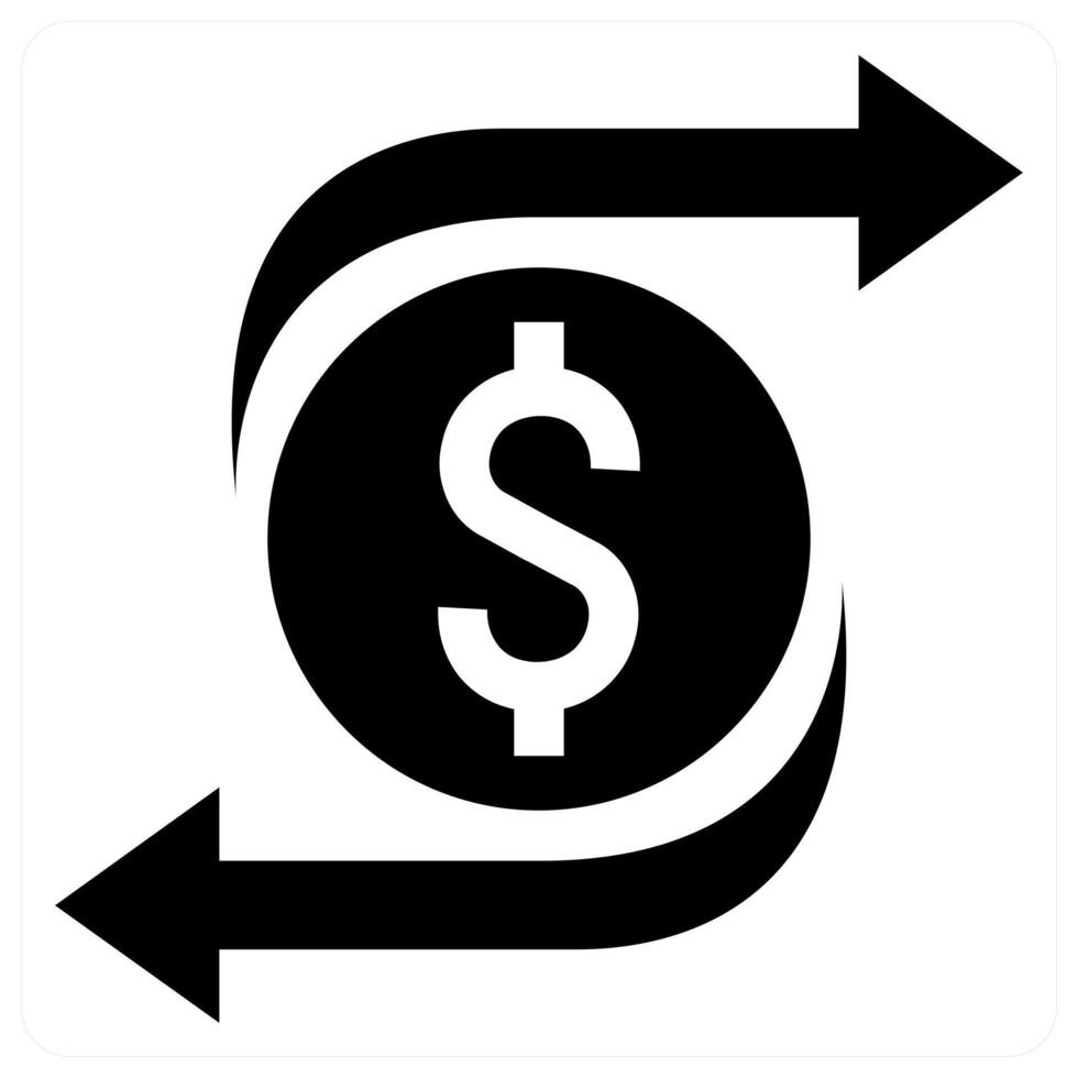 Flexible Funding icon concept in black color vector