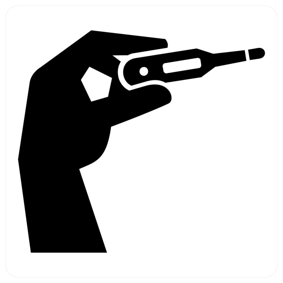 Fever icon concept in black color vector