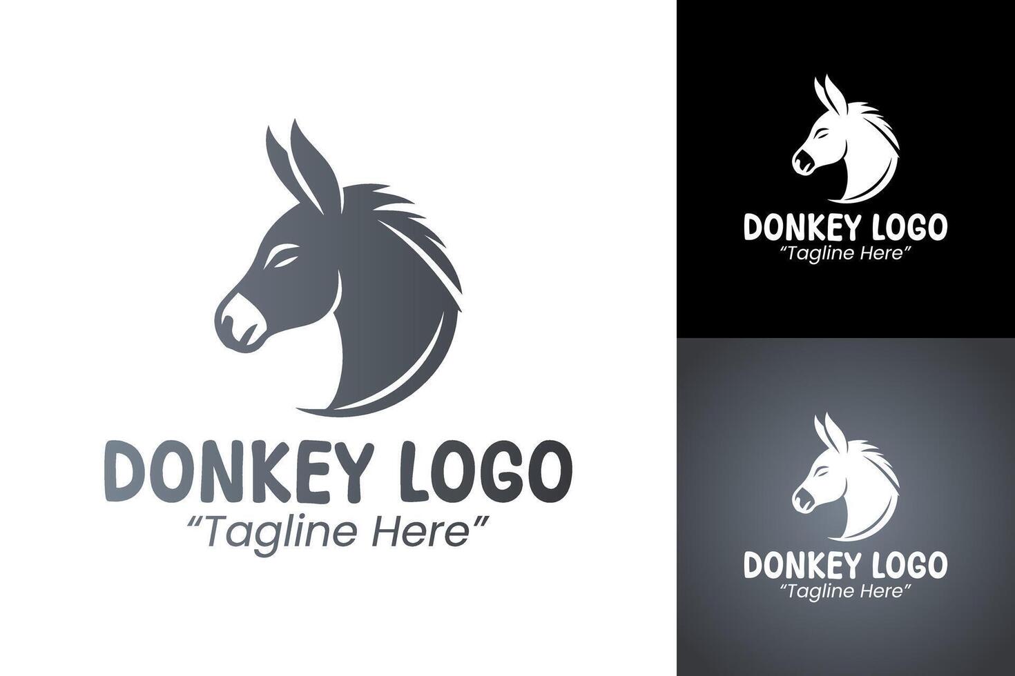 Creative Donkey Head Logo for Business Branding with Modern and Professional Appeal vector