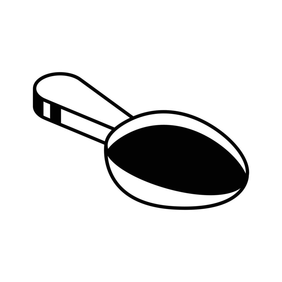 Grab this isometric icon of curved medicine spoon... vector