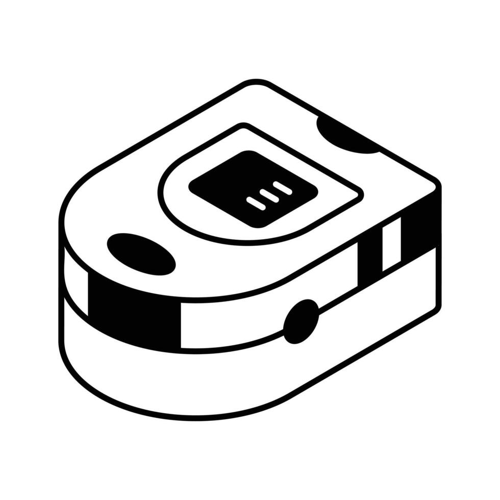 Premium isometric icon of a fingertip oximeter... vector