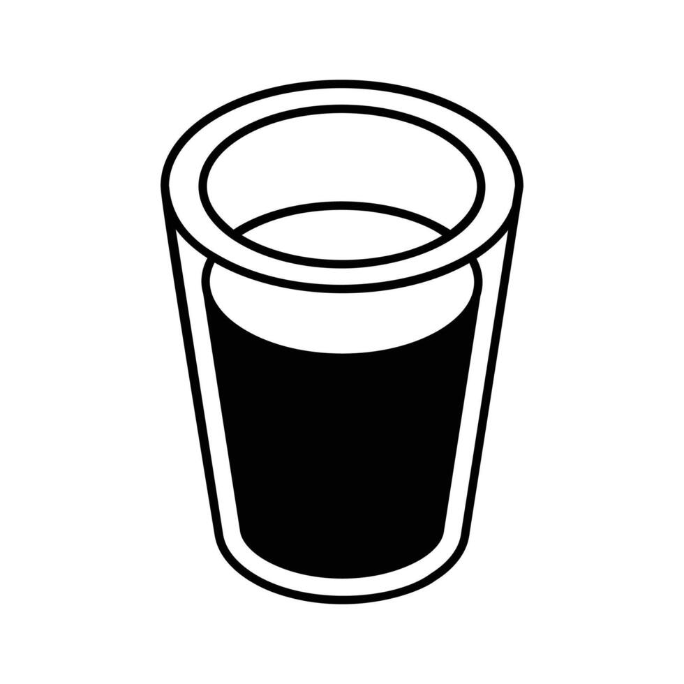 A trendy isometric icon representing clean drinking water glass... vector