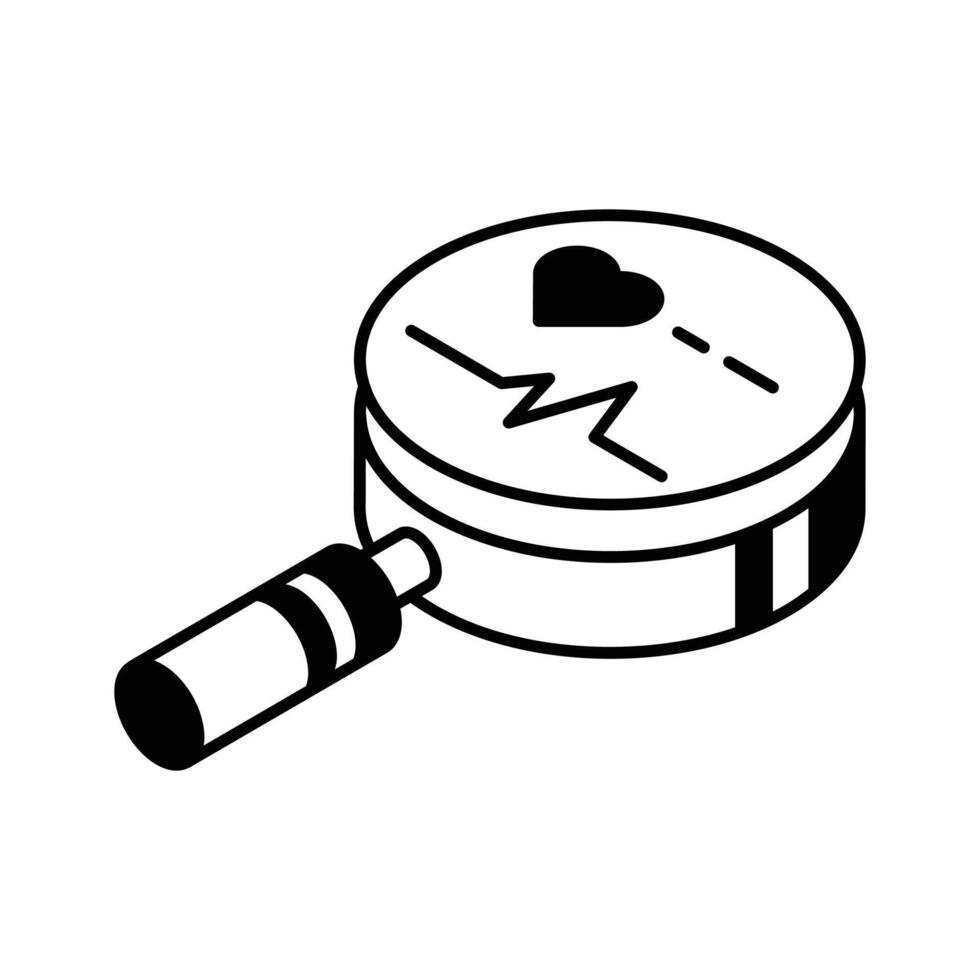 A customizable isometric icon of healthcare research concept... vector