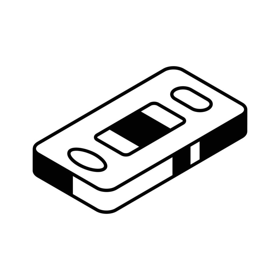 A customizable isometric filled icon of pregnancy kit.. vector