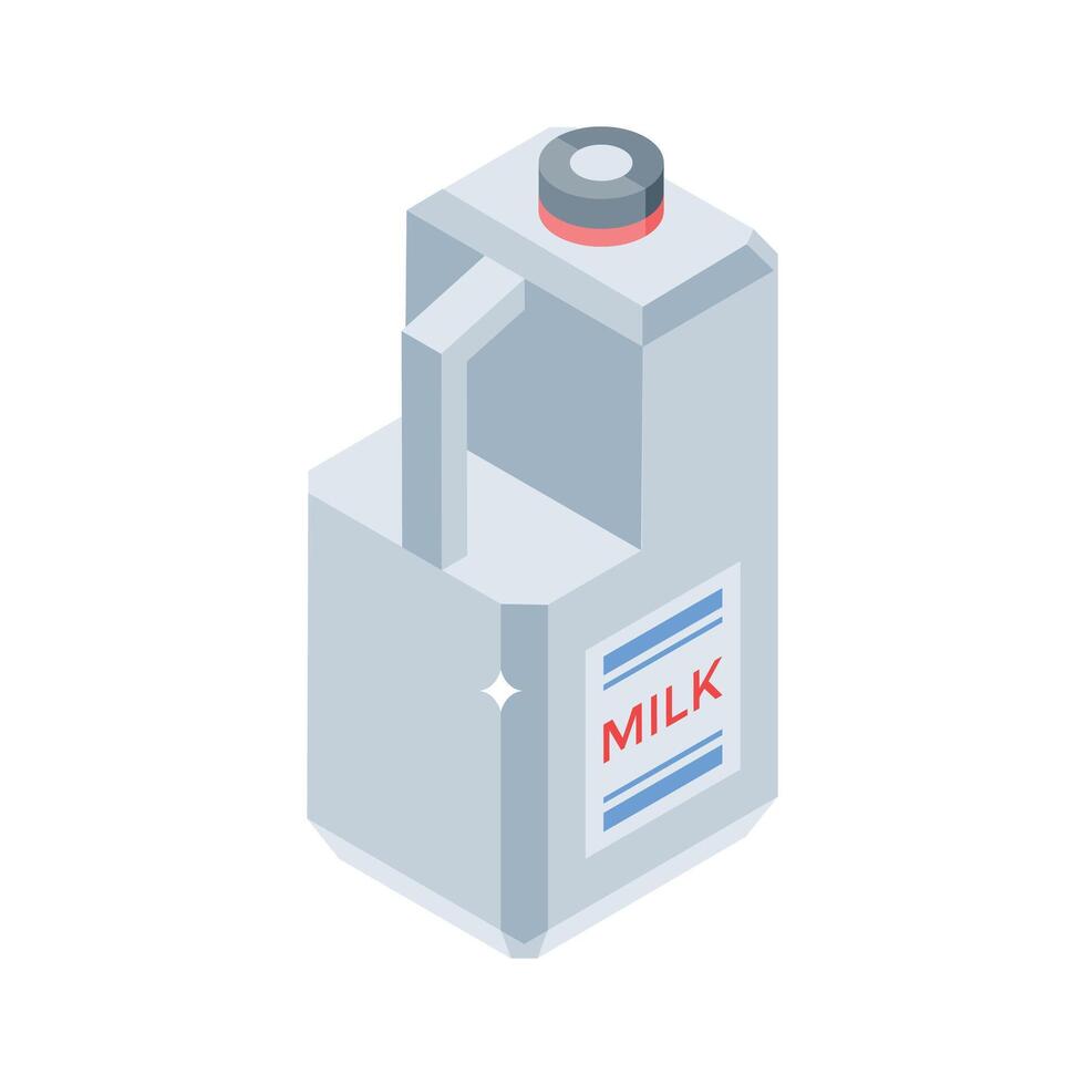 Modern isometric icon design of milk can vector