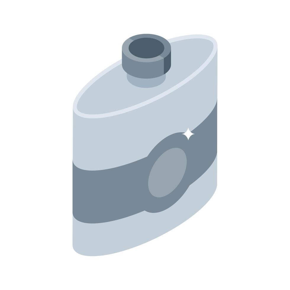 Ready to use isometric style icon of liquor flask vector
