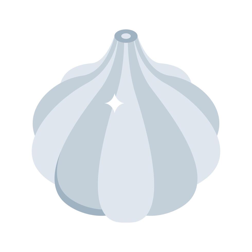Visually appealing isometric icon of fresh garlic bulbs vector