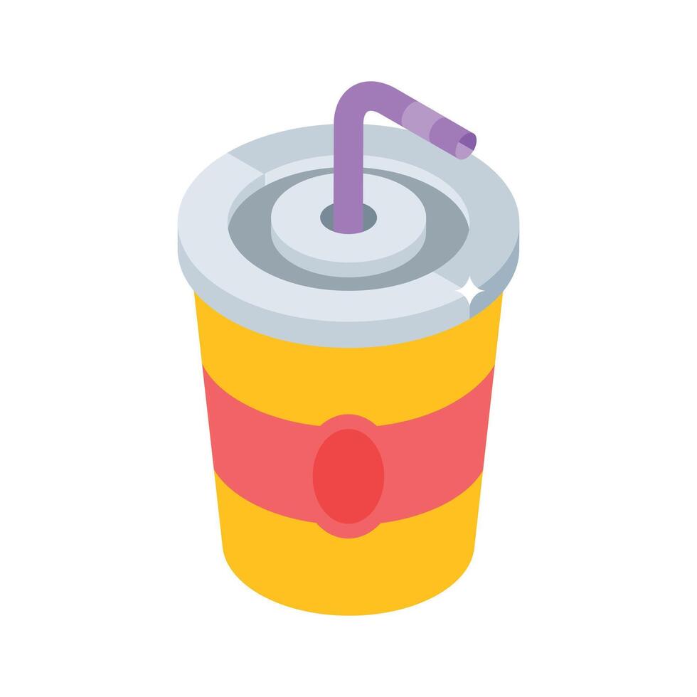 Get a glimpse of this isometric juice container icon vector
