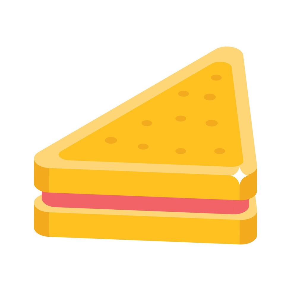 A captivating isometric icon of bread sandwich vector