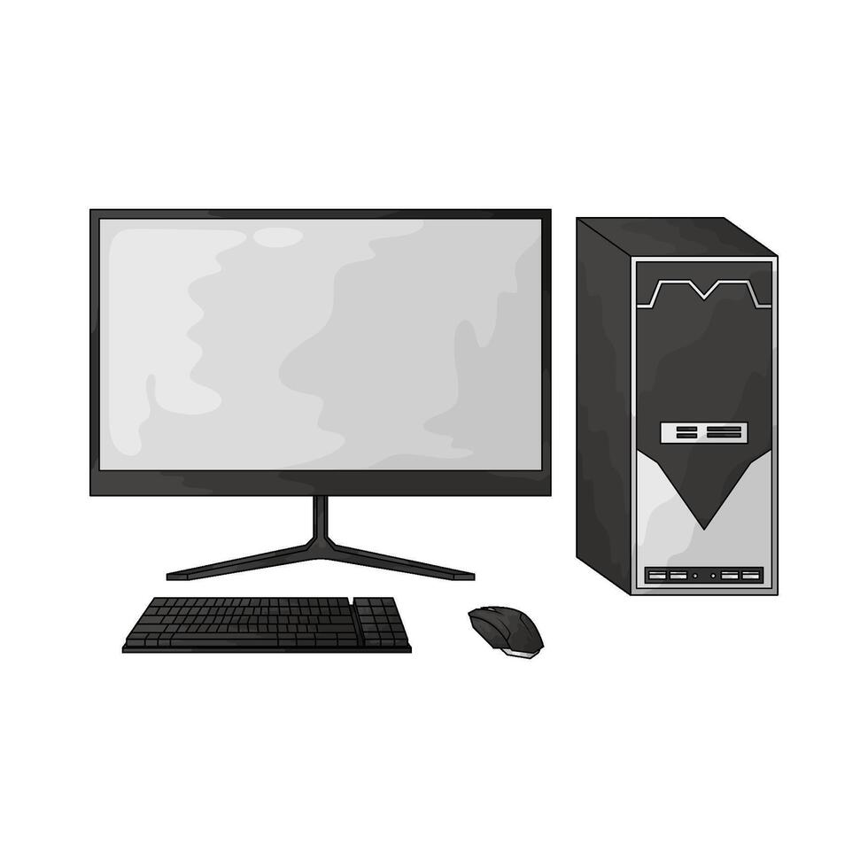 Gaming pc illustration vector