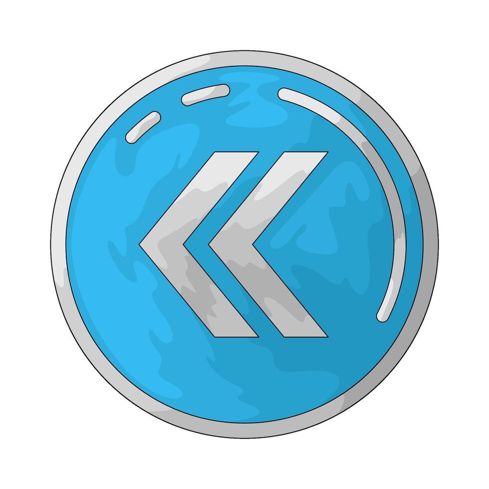 Gaming rewind button vector