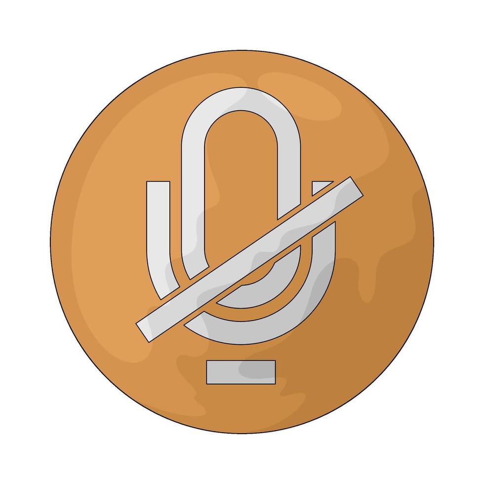 Gaming mute button vector