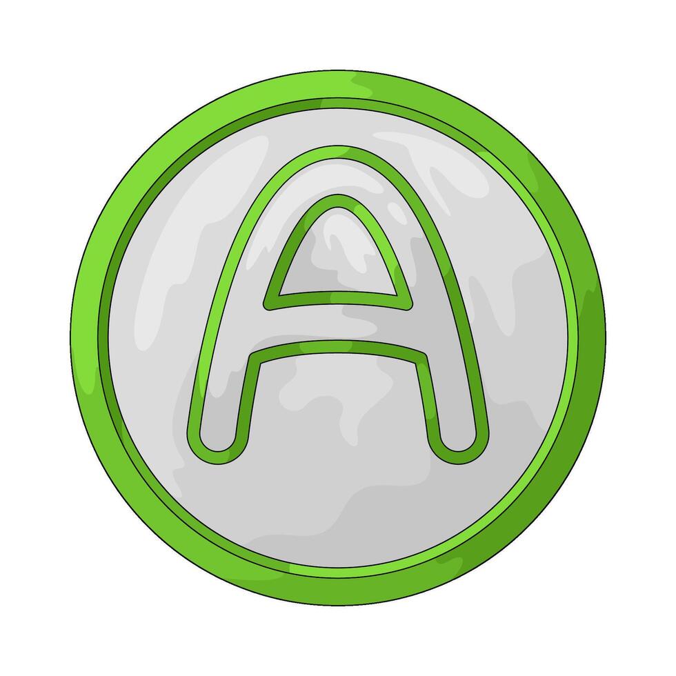 Gaming A button vector