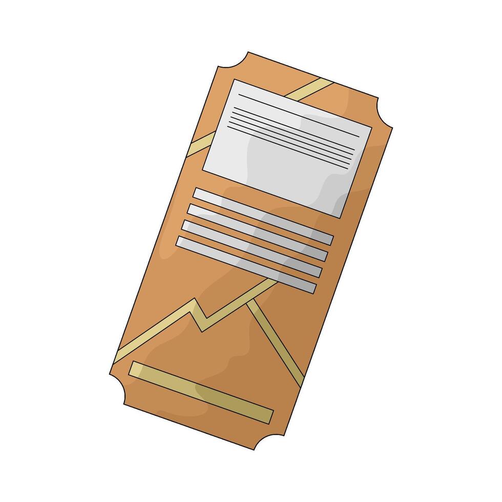Illustration of a travel ticket vector
