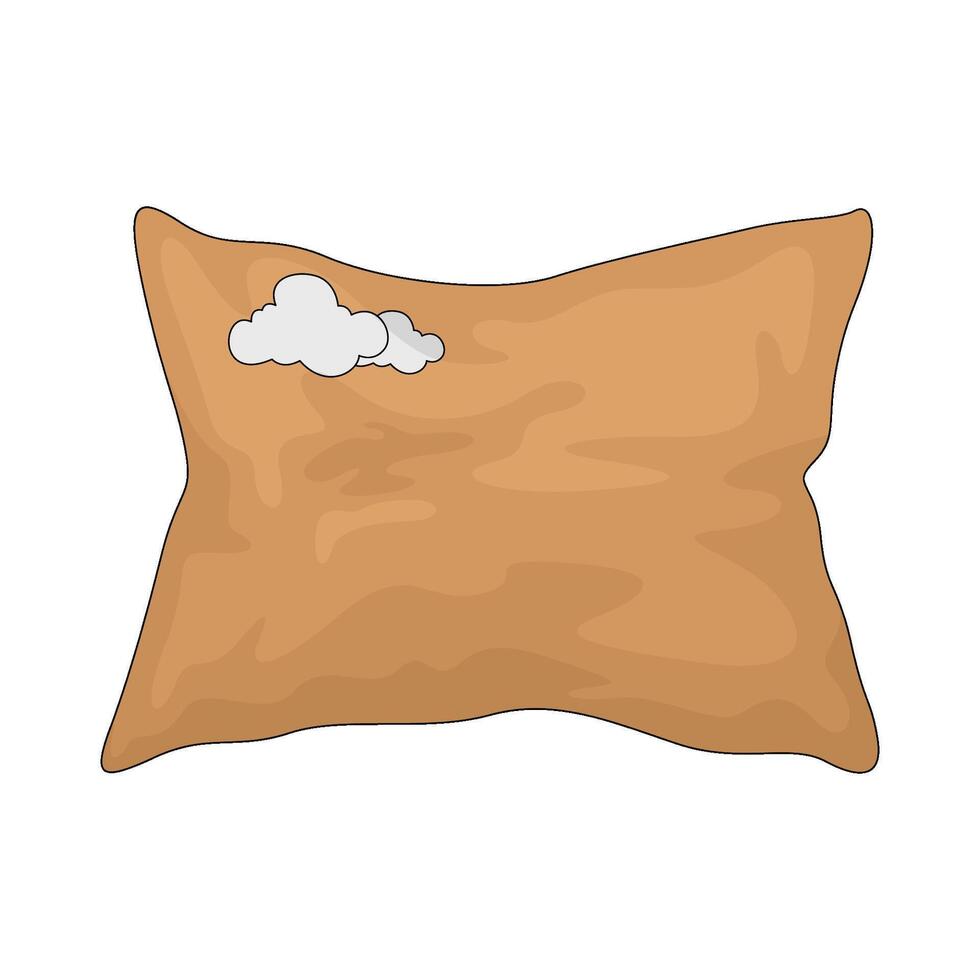 brown pillow illustration vector