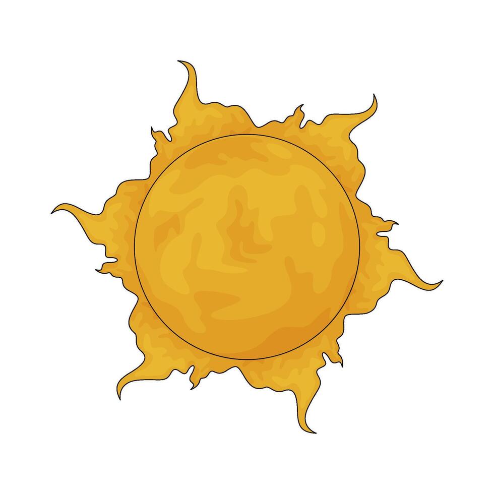 the sun shines brightly vector