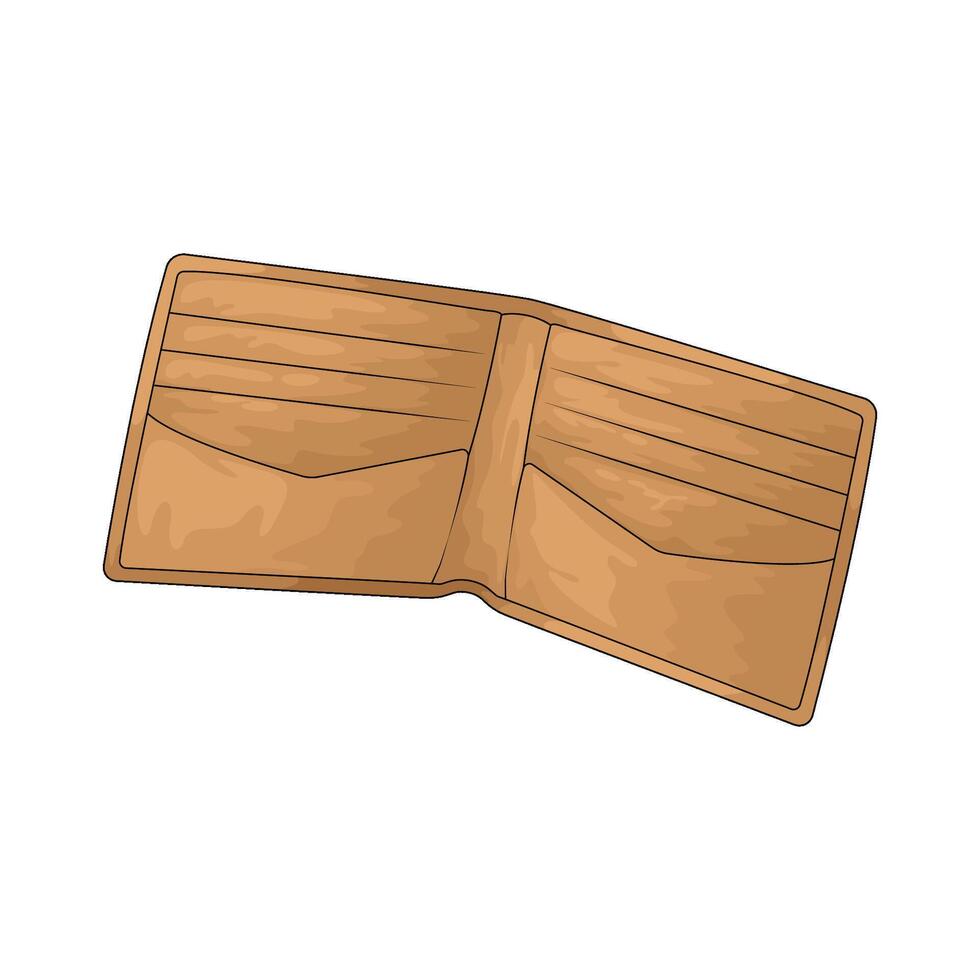 brown wallet illustration vector