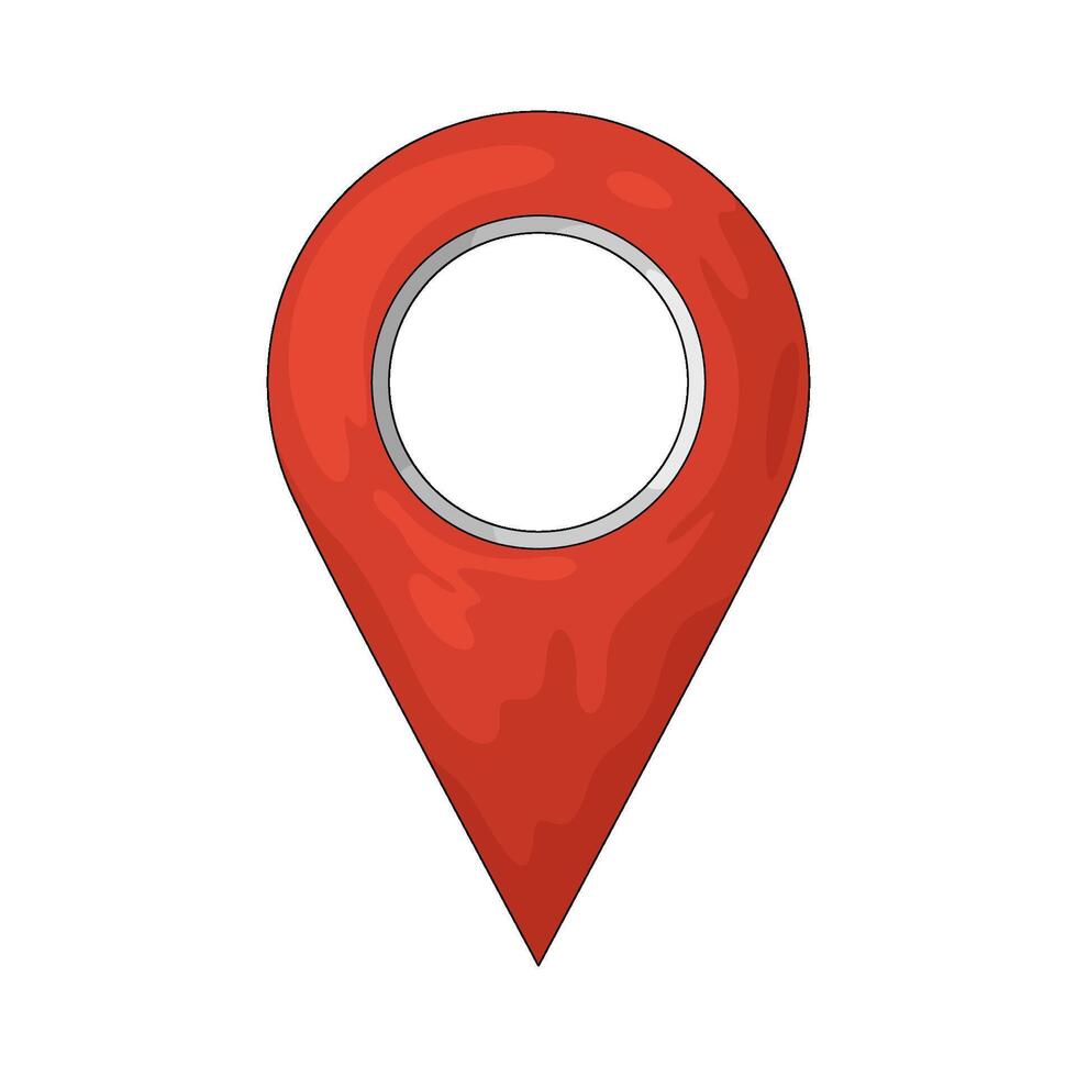 red location pin vector