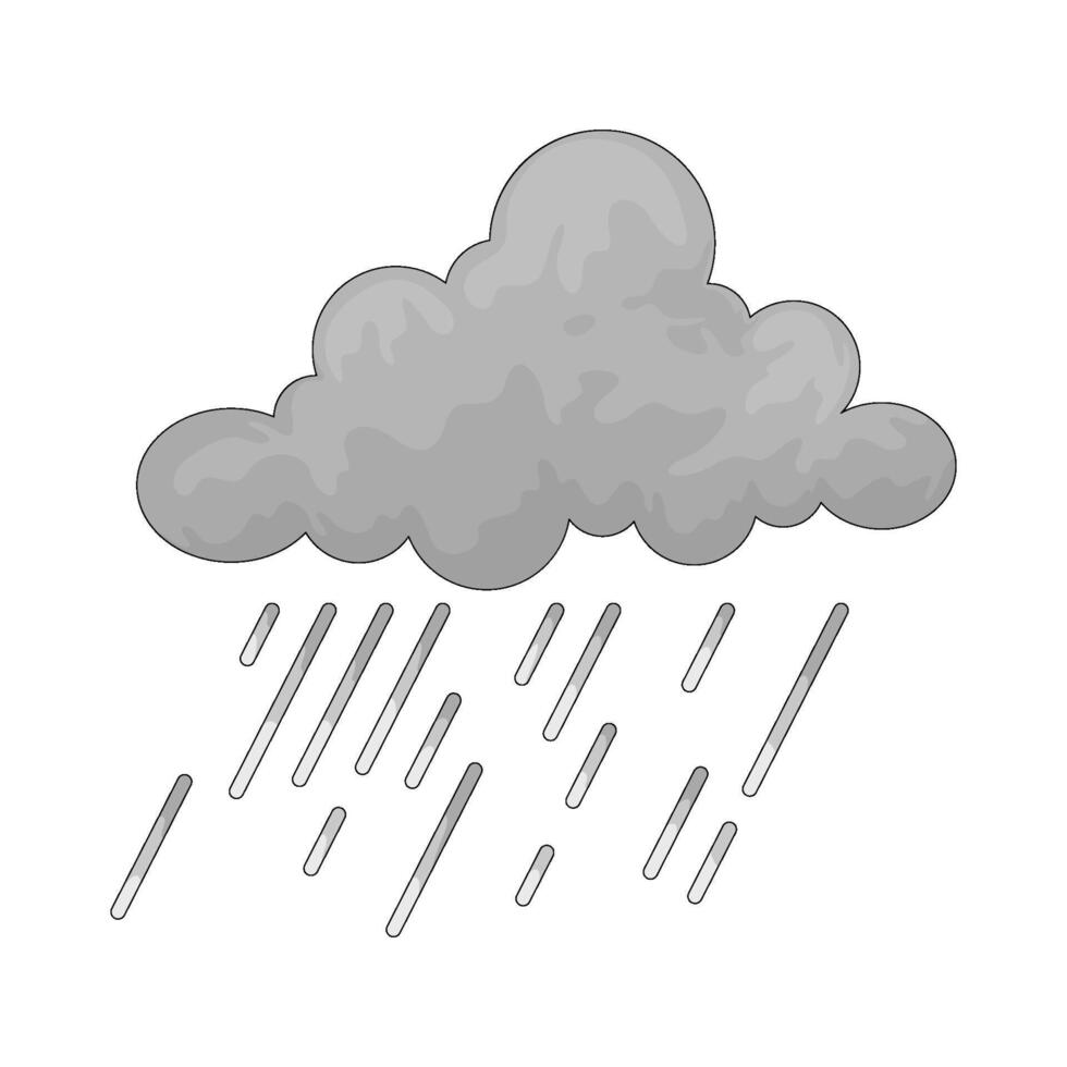 black cloud with rain vector