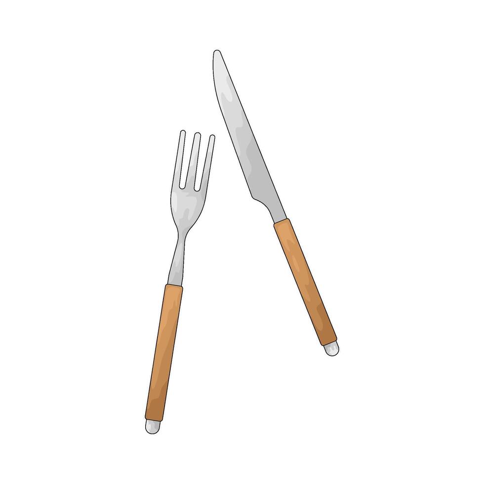 Illustration of fork and knife vector