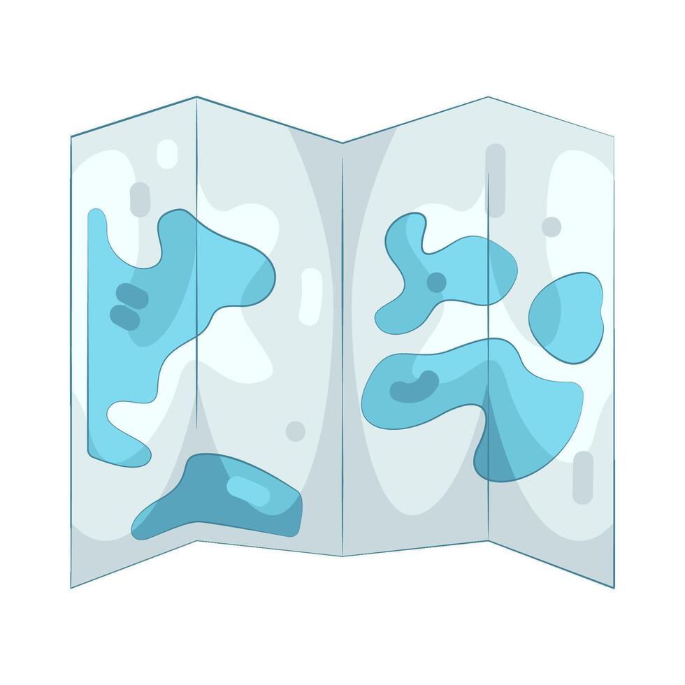 Illustration of folded map vector