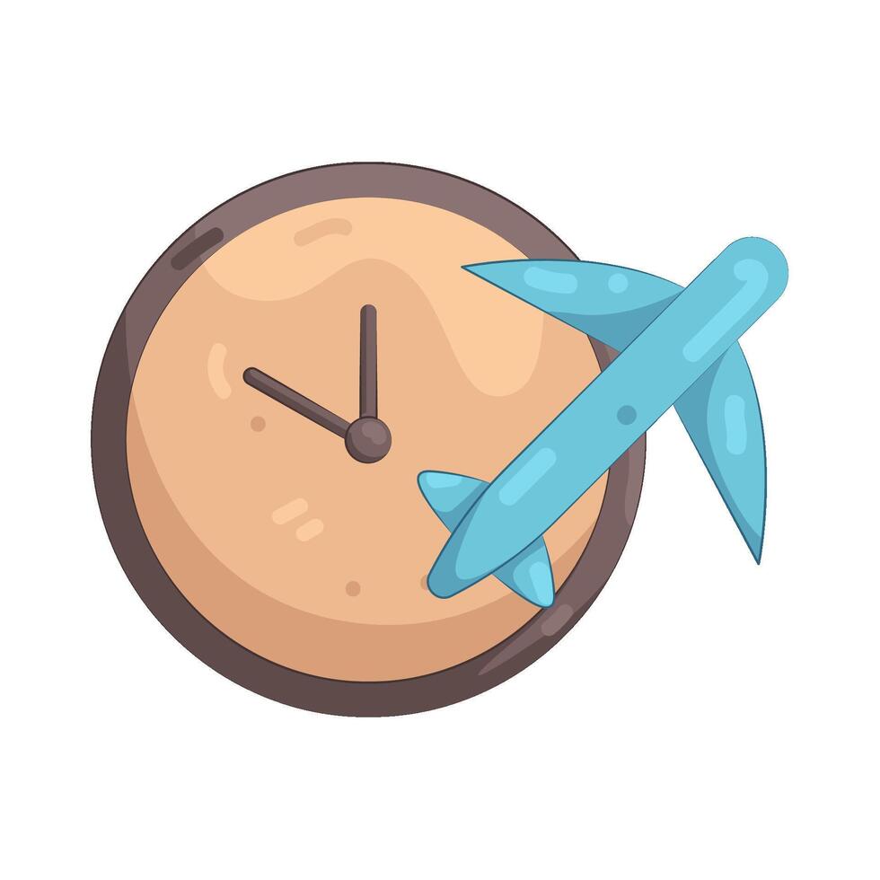flight time illustration vector