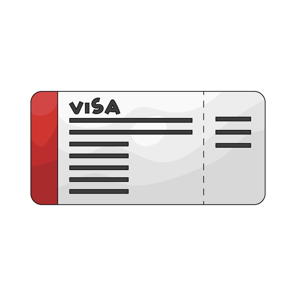Illustration of visa card vector