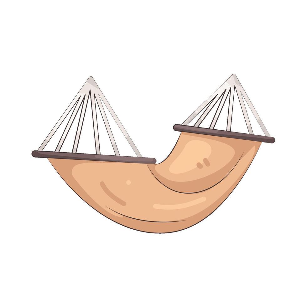 Illustration of beige hammock vector