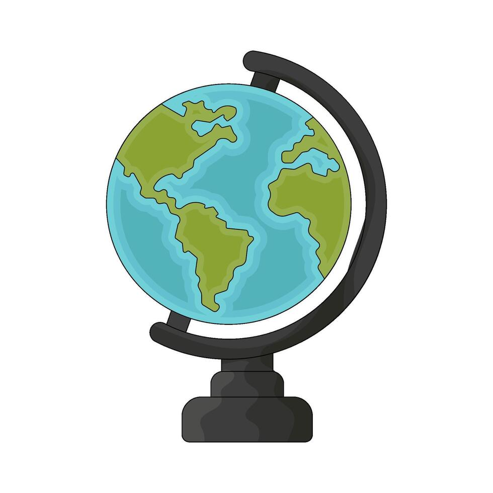globe on stand vector