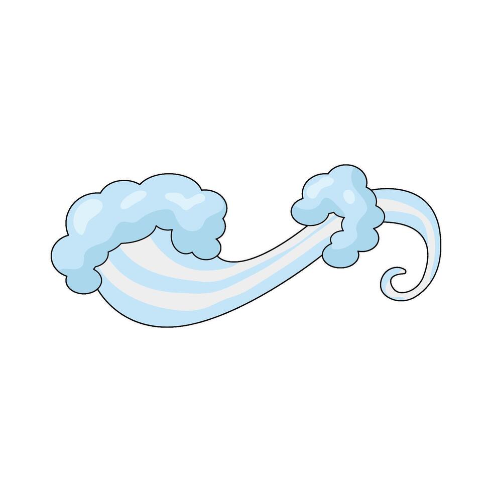 Illustration of fluffy wind vector
