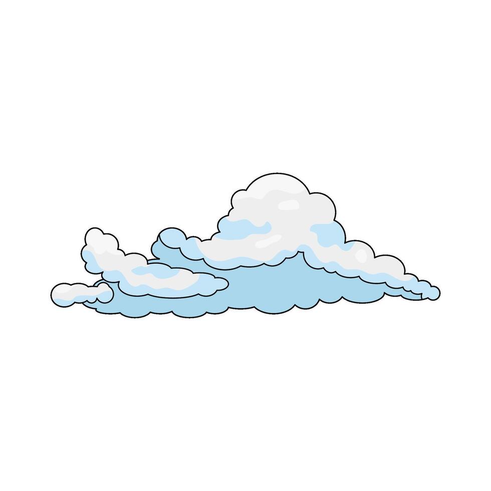 fluffy cloud illustration vector