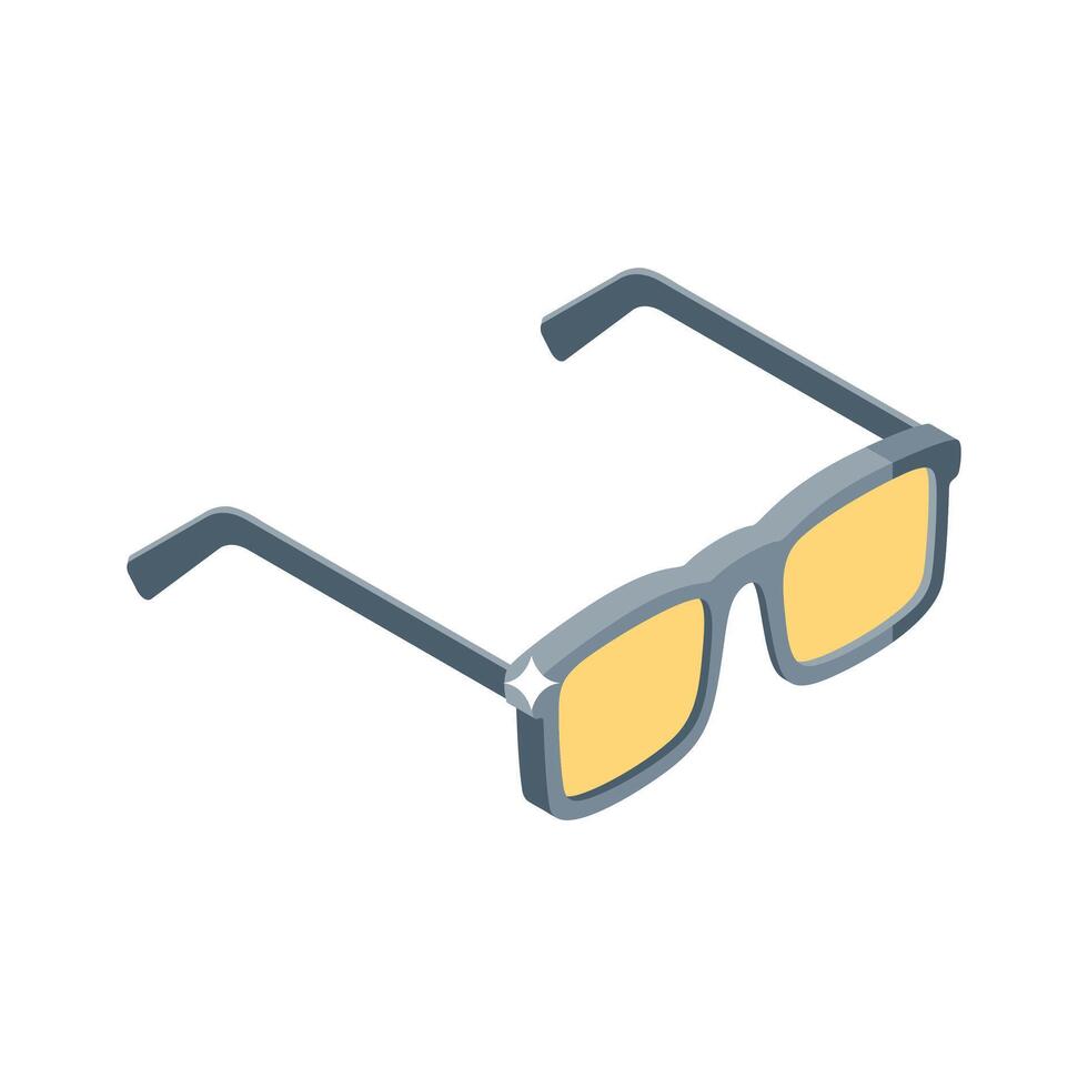 A captivating isometric icon of beach sunshades vector