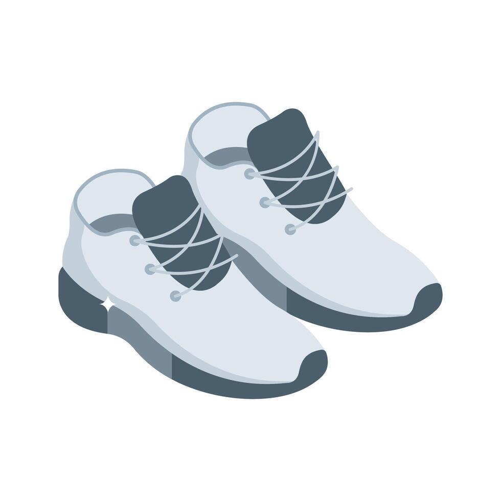 A captivating isometric style icon of hiking shoes pair vector