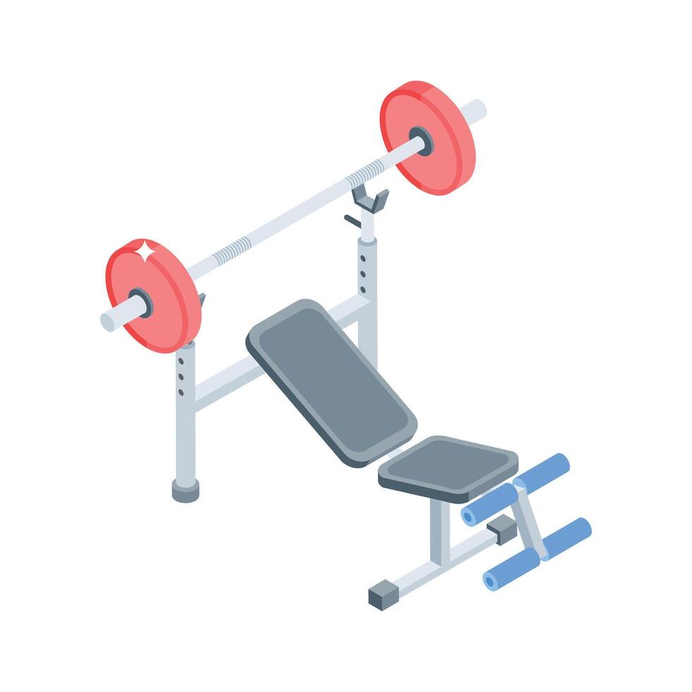 Premium isometric icon of heavy duty workout press frame vector