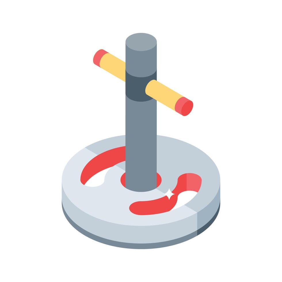 Modern isometric icon of home gym ab twister vector