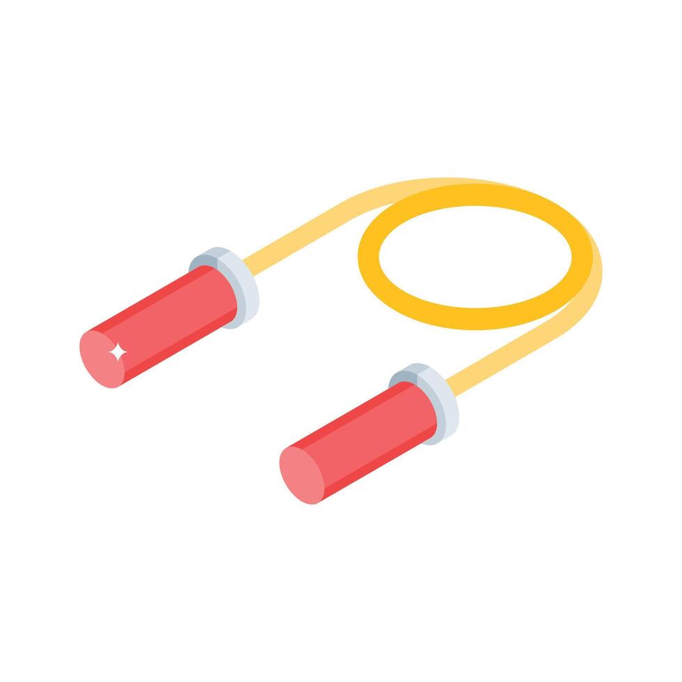A trendy isometric icon of skipping rope, easy to edit vector